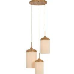 Light - Living Light & Living Hanglamp Danialo Naturel - 3 x E27 - Ø 35 cm