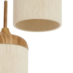 Light - Living Light & Living Hanglamp Danialo Naturel - 3 x E27 - Ø 35 cm