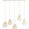 Light - Living Light & Living Hanglamp Elati Naturel - 5 x E27 - 100 cm breed