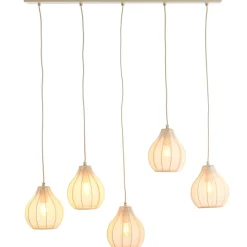 Light - Living Light & Living Hanglamp Elati Naturel - 5 x E27 - 100 cm breed