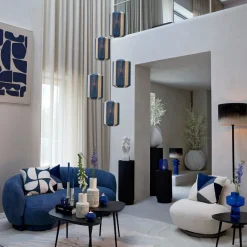 Light - Living Light & Living Hanglamp Kozana Blauw - E27 - Ø 30 cm