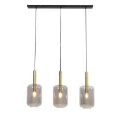 Light - Living Light & Living Hanglamp Lekar Goud - 3 x E27 - 100 cm breed