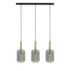 Light - Living Light & Living Hanglamp Lekar Goud - 3 x E27 - 100 cm breed