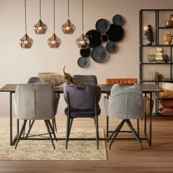 Light - Living Light & Living Hanglamp Rakel Brons - 5 x E27 - 104 cm breed