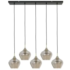 Light - Living Light & Living Hanglamp Rakel Brons - 5 x E27 - 104 cm breed