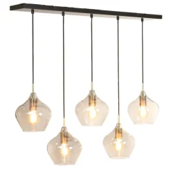 Light - Living Light & Living Hanglamp Rakel Brons - 5 x E27 - 104 cm breed