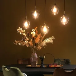 Light - Living Light & Living Hanglamp Rakel Brons - 5 x E27 - 104 cm breed