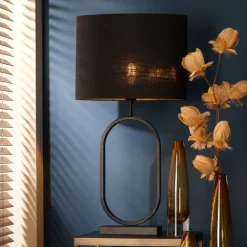 Light - Living Light & Living Lampenvoet Jamiri Zwart - E27 - 45 cm hoog