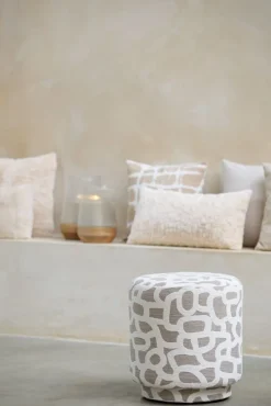 Light - Living Light & Living Poef Davonte Taupe / Beige - Ø 40 cm