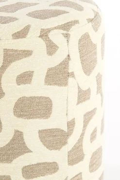 Light - Living Light & Living Poef Davonte Taupe / Beige - Ø 40 cm