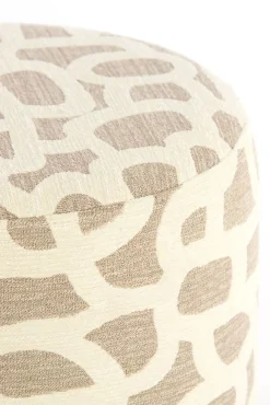 Light - Living Light & Living Poef Davonte Taupe / Beige - Ø 40 cm