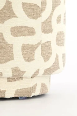 Light - Living Light & Living Poef Davonte Taupe / Beige - Ø 40 cm