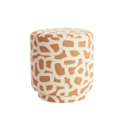 Light - Living Light & Living Poef Davonte Terra / Crème  - Ø 40 cm