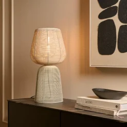 Light - Living Light & Living Tafellamp Aboso Crème - E27 - 54 cm hoog