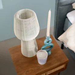 Light - Living Light & Living Tafellamp Aboso Crème - E27 - 54 cm hoog