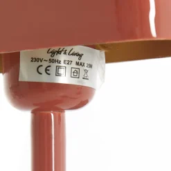 Light - Living Light & Living Tafellamp Elenie Koraal - E27 - 36 cm hoog