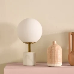 Light - Living Light & Living Tafellamp Medina Wit - E27 - 35 cm hoog