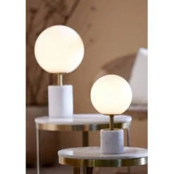 Light - Living Light & Living Tafellamp Medina Wit - E27 - 35 cm hoog