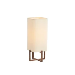 Light - Living Light & Living Tafellamp Wyn Crème / Bruin - E27 - 39 cm hoog