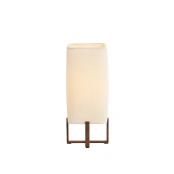 Light - Living Light & Living Tafellamp Wyn Crème / Bruin - E27 - 39 cm hoog