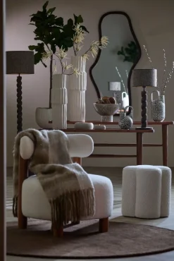 Light - Living Light & Living Vaas Serres Crème / Zwart - 37 cm hoog