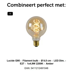 Lucide Hanglamp Corina Zwart - E27 - Ø 50 cm