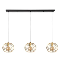 Lucide Hanglamp Danza Goud - 3 x E27 - 130 cm breed