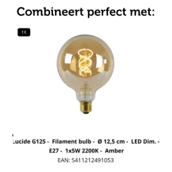 Lucide Hanglamp Danza Goud - E27 - Ø 40 cm