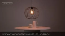 Lucide Hanglamp Danza Zwart - E27 - Ø 40 cm