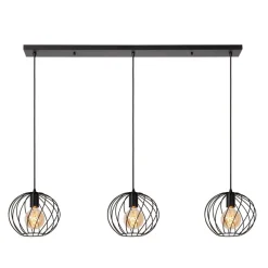 Lucide Hanglamp Danza Zwart - 3 x E27 - 130 cm breed