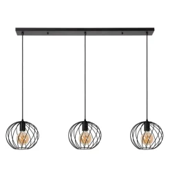 Lucide Hanglamp Danza Zwart - 3 x E27 - 130 cm breed