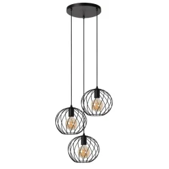 Lucide Hanglamp Danza Zwart - 3 x E27 - Ø 50 cm