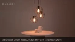 Lucide Hanglamp Danza Zwart - 3 x E27 - Ø 50 cm