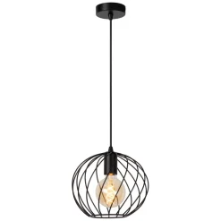 Lucide Hanglamp Danza Zwart - E27 - Ø 25 cm