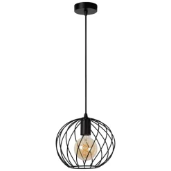 Lucide Hanglamp Danza Zwart - E27 - Ø 25 cm