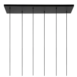 Lucide Hanglamp Joanet Zwart - 6 x E27 - 132 cm breed