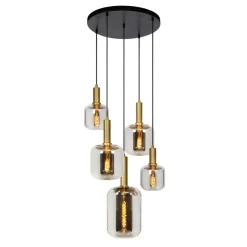 Lucide Hanglamp Joanet Zwart - 5 x E27 - Ø 66 cm