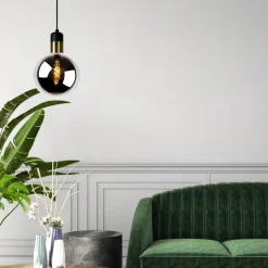 Lucide Hanglamp Julius Zwart - E27 - Ø 20 cm