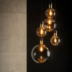 Lucide Hanglamp Julius Zwart - 5 x E27 - Ø 50 cm