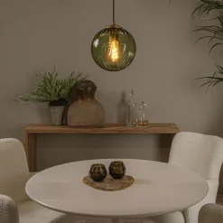 Lucide Hanglamp Monsaraz Groen - E27 - Ø 25 cm