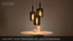 Lucide Hanglamp Rafal Grijs - 3 x E27 - Ø 50 cm