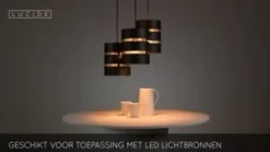 Lucide Hanglamp Rosas Zwart - 3 x E27 - Ø 43 cm breed