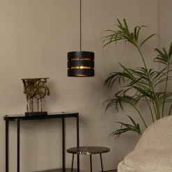 Lucide Hanglamp Rosas Zwart - E27 - Ø 26 cm