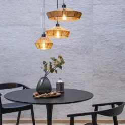 Lucide Hanglamp Yunkai Naturel - 3 x E27 - Ø 50 cm