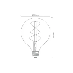 Lucide Lichtbron G125 Amber - E27 - Ø 12,5 cm