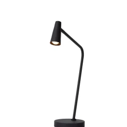 Lucide Oplaadbare Tafellamp Stirling Zwart - LED - 48 cm hoog