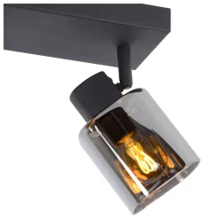 Lucide Plafondspot Alion Zwart - 2 x E14 - 26x10 cm