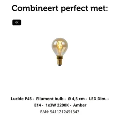 Lucide Plafondspot Alion Zwart - 4 x E14 - 23x23 cm