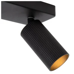 Lucide Plafondspot Clubs Zwart - 2 x GU10 - 31x9 cm