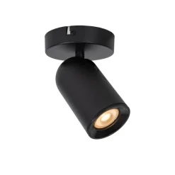 Lucide Plafondspot Punch Zwart - GU10 - Ø 10 cm